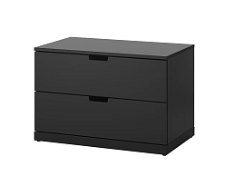 Изображение товара Комод Нордли 43 black ИКЕА (IKEA) на сайте adeta.ru